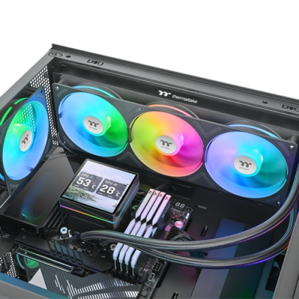 Thermaltake TH360 V3 Ultra ARGB Sync CPU Cooler TDP365 , cooler inside of the case
