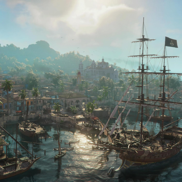 scene from the game showcasing the town