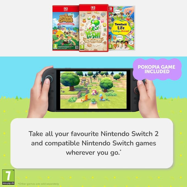 showcasing things from the game and the console