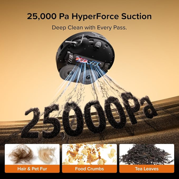 25,000 Pa hyper force suction