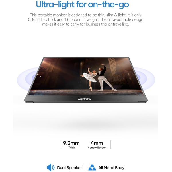 Arzopa A1 15.6'' Portable Monitor