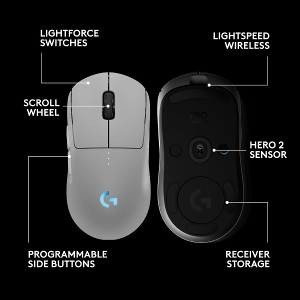 Logitech G Pro 2 Lightspeed Gaming Mouse White